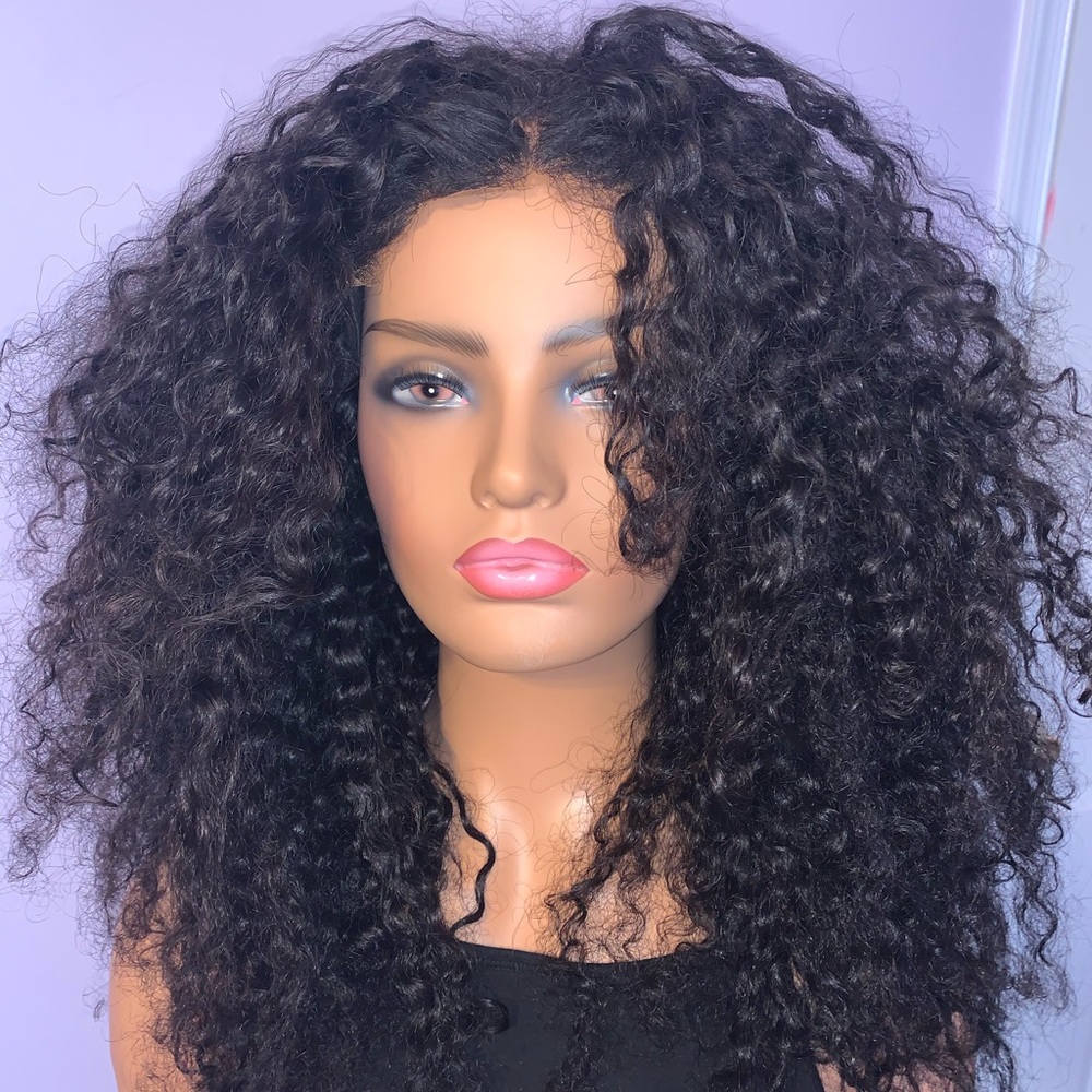 100% Human hair wig 5x5 lace closure + 4 bundles)